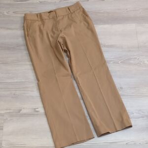 Talbots Heritage Straight Leg Khaki Pants 12  Cotton Blend Pockets Zip Up